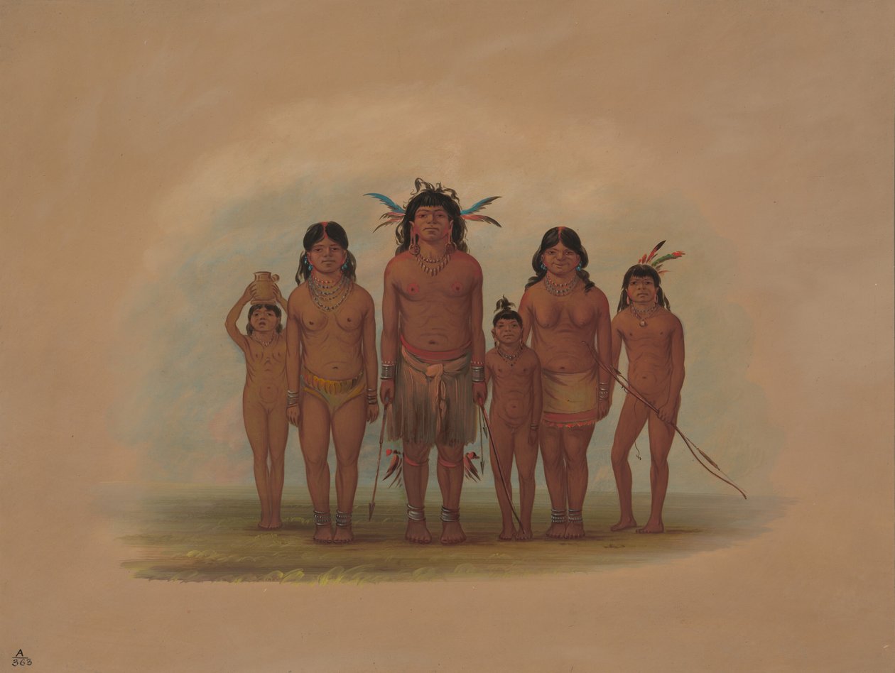 Una Familia India Connibo, 1854-1869 de George Catlin