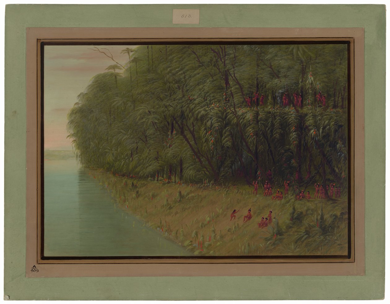 Un bosque amazónico - Mirando a la orilla de George Catlin