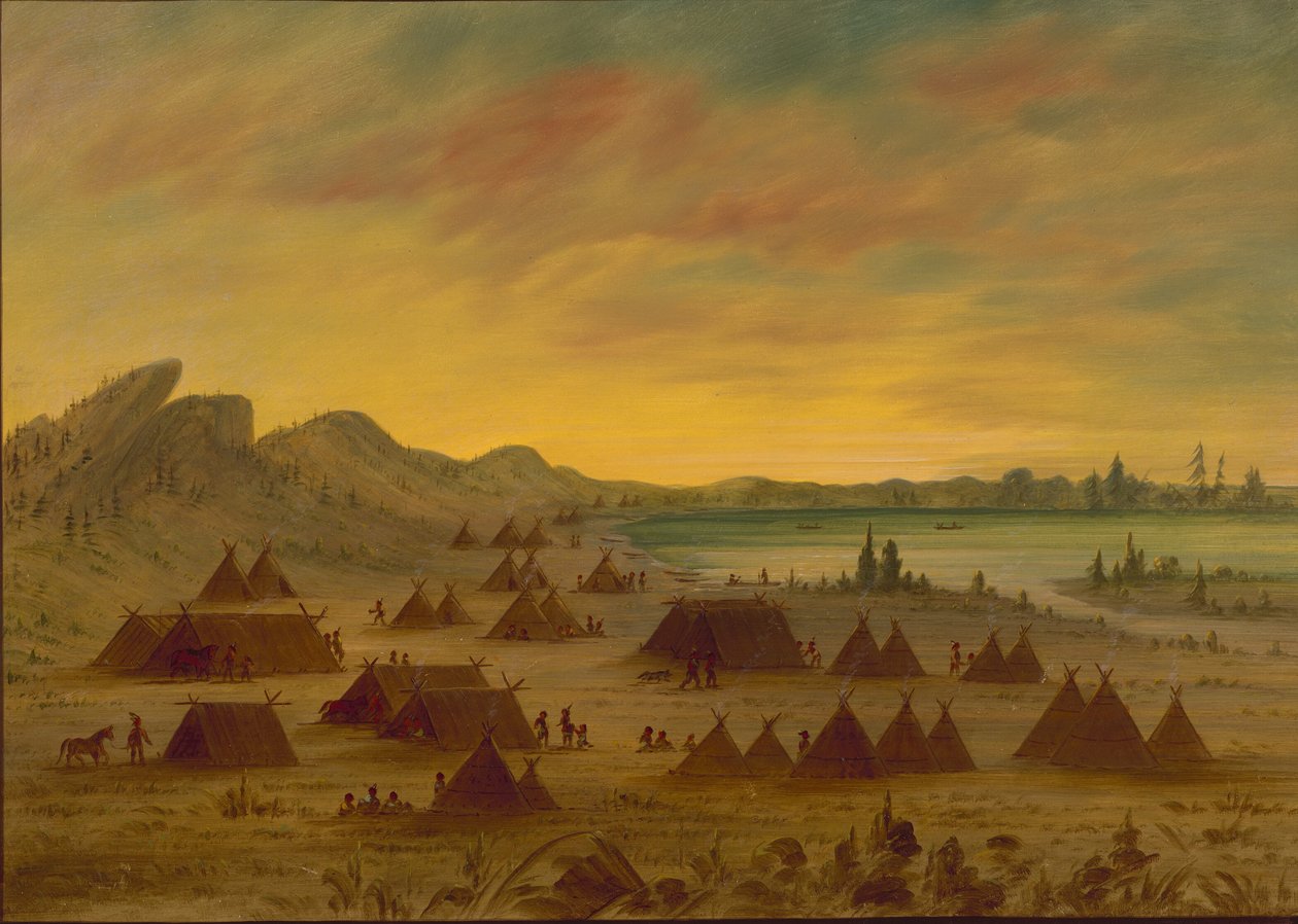 Un pueblo apache, 1855-1869 de George Catlin