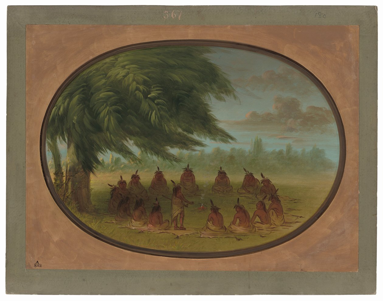 Un Consejo Indio - Sioux de George Catlin