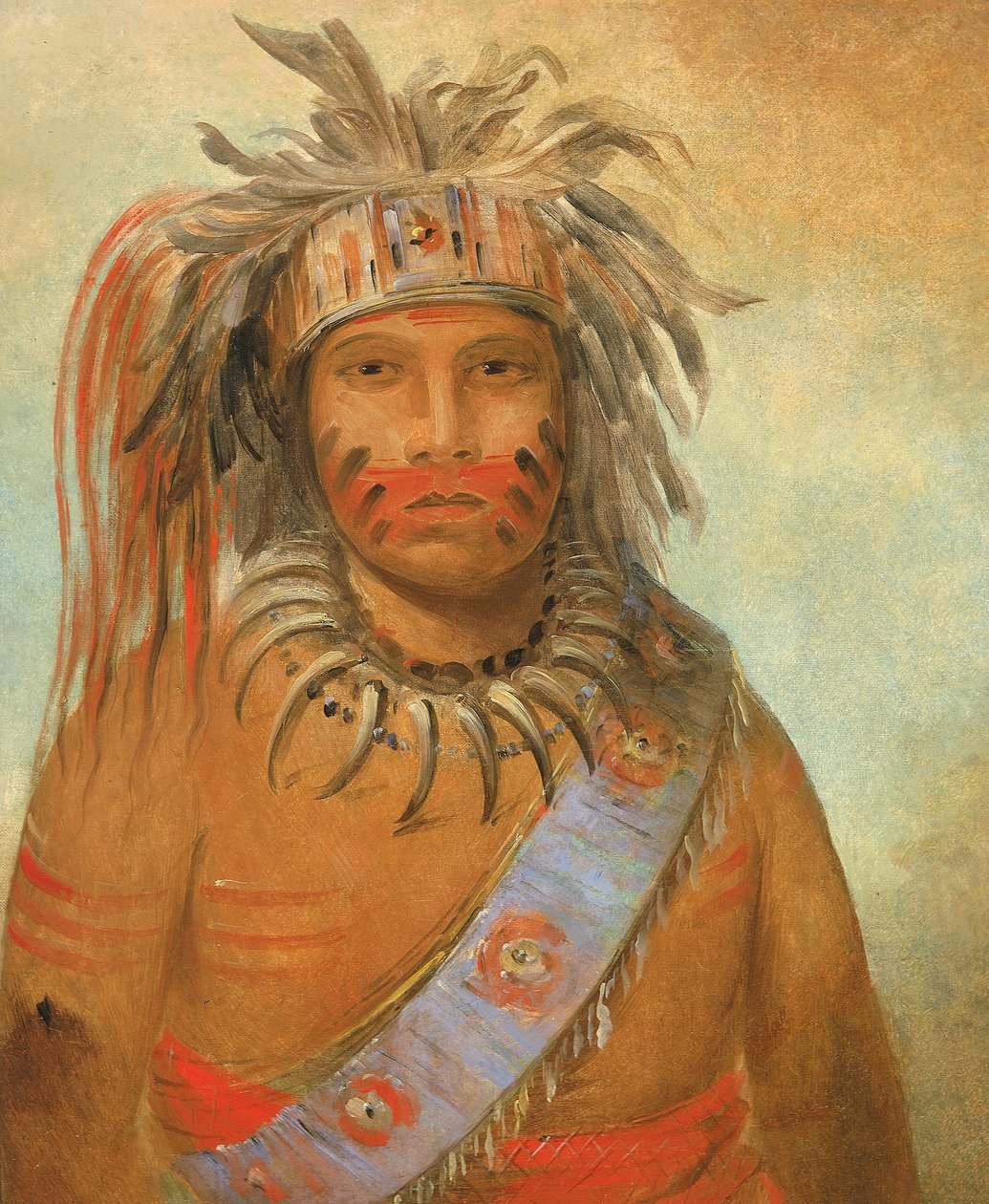 Au-nim-muck-kwa-um, Pájaro Tempestad de George Catlin