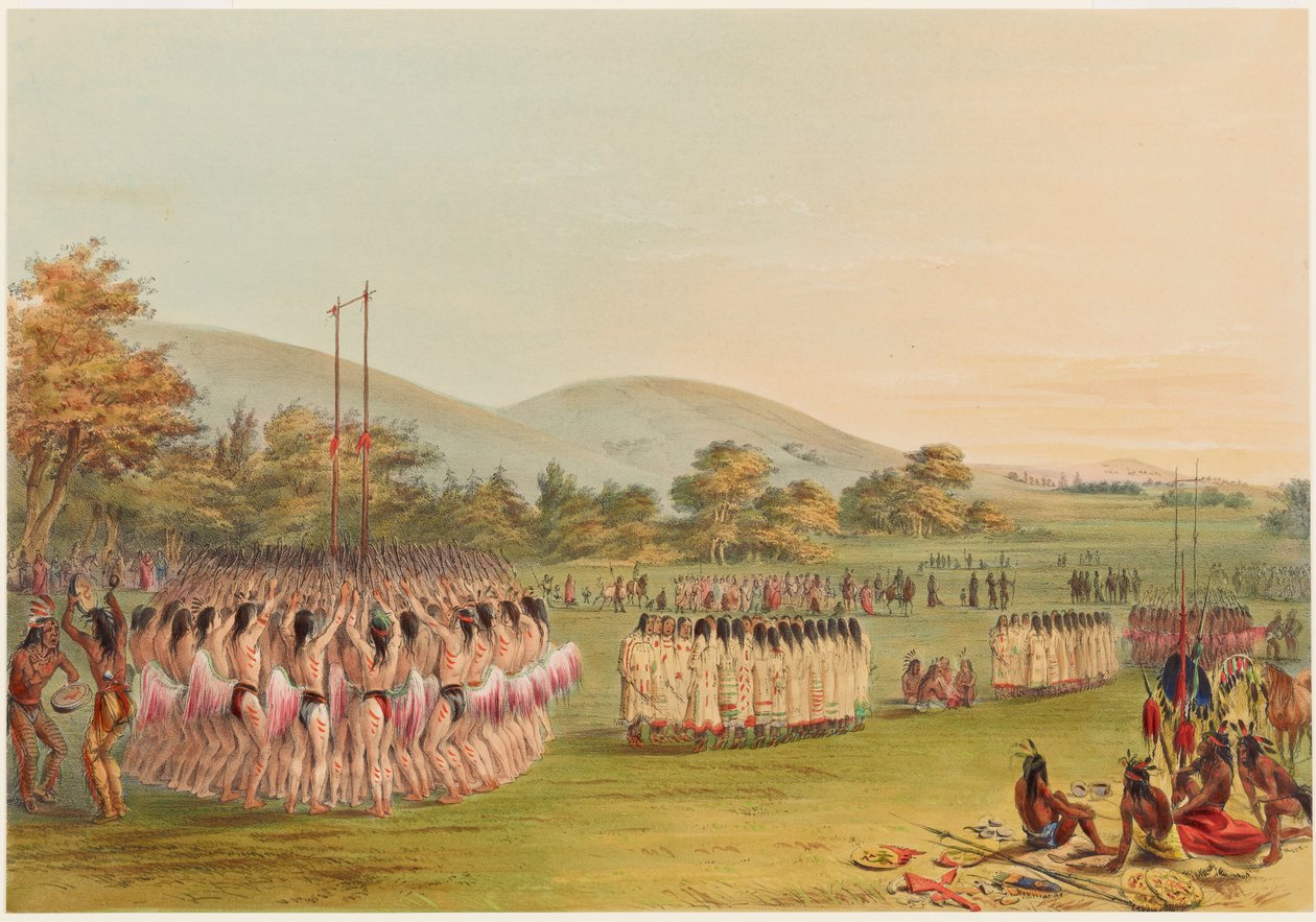 Danza de juego de pelota de George Catlin