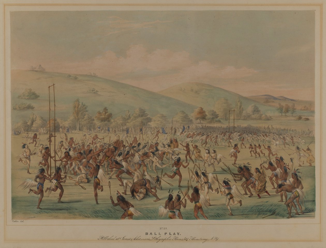 Juego de pelota (La Crosse) de George Catlin