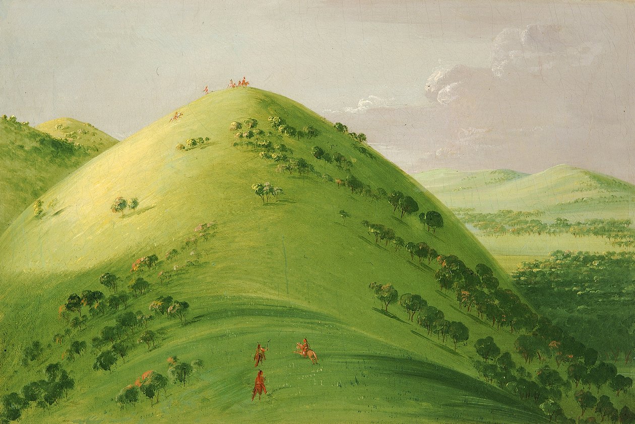 Hermosa Prairie Bluffs, Alto Mississippi de George Catlin