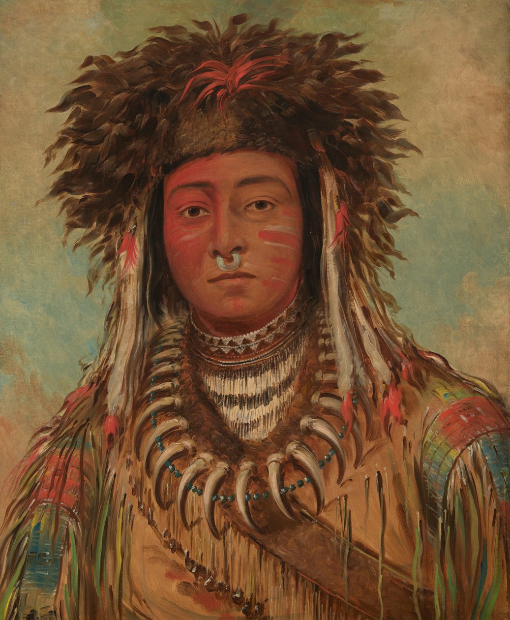 Joven jefe - Ojibbeway de George Catlin