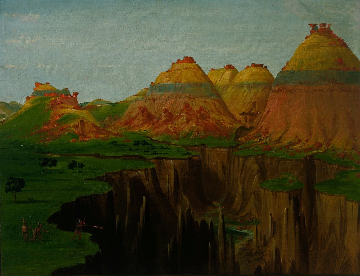 "Brick Kilns", Clay Bluffs a 1900 millas sobre St. de George Catlin