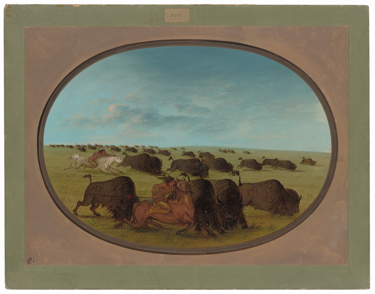 Caza de Búfalos, con Accidentes de George Catlin