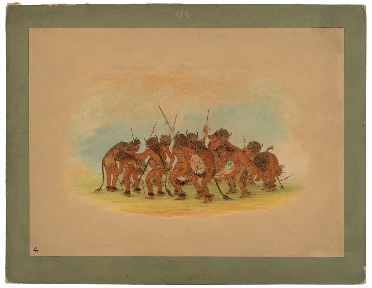 Danza del Búfalo - Mandan de George Catlin