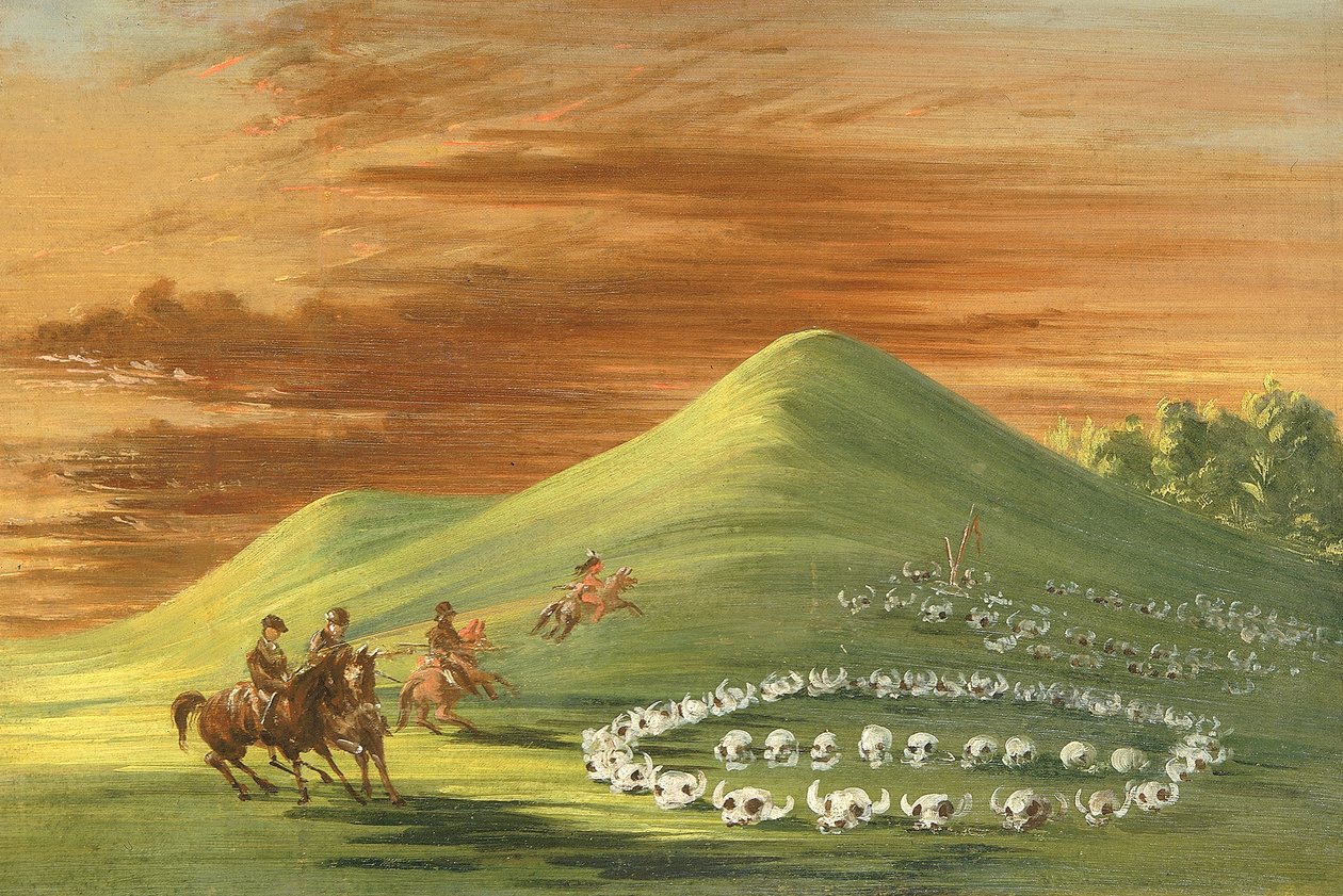 Butte de Mort, cementerio sioux, Alto Missouri de George Catlin