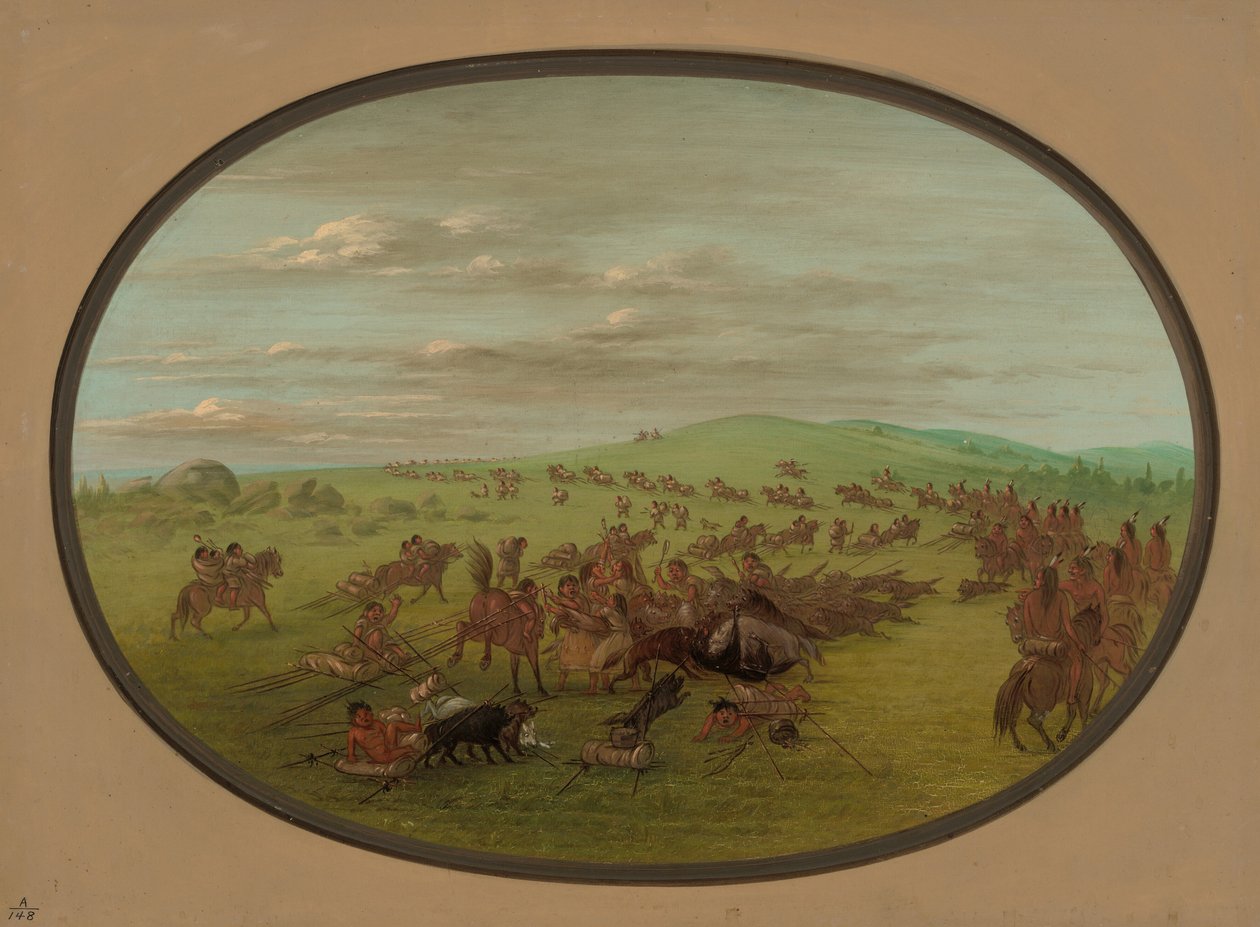 Camanchees en movimiento, 1861-1869 de George Catlin