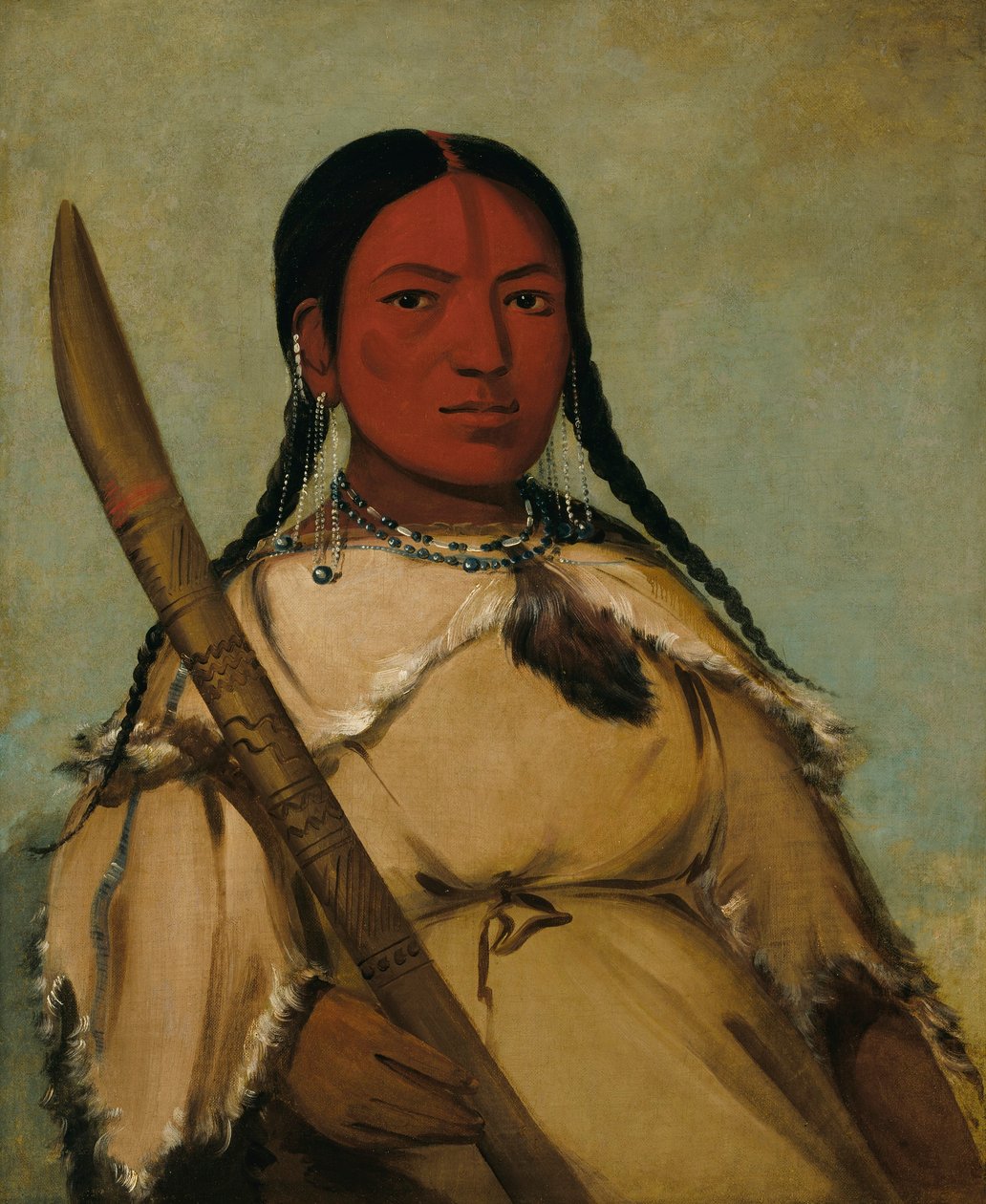 Chin-cha-pee, Bicho de fuego que se arrastra, Esposa de cabeza de huevo de paloma de George Catlin