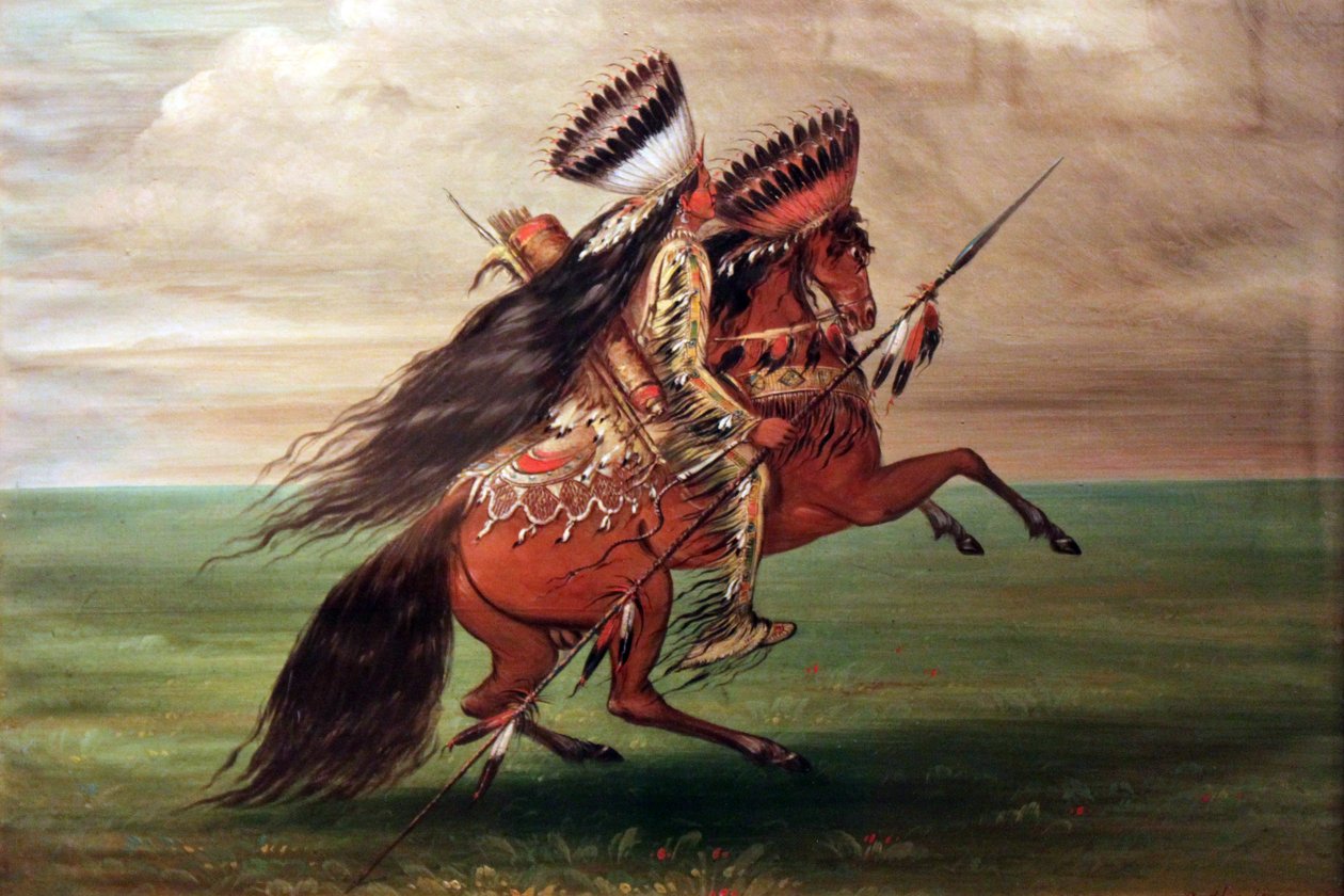 Indio Crow "El que salta sobre todos" de George Catlin