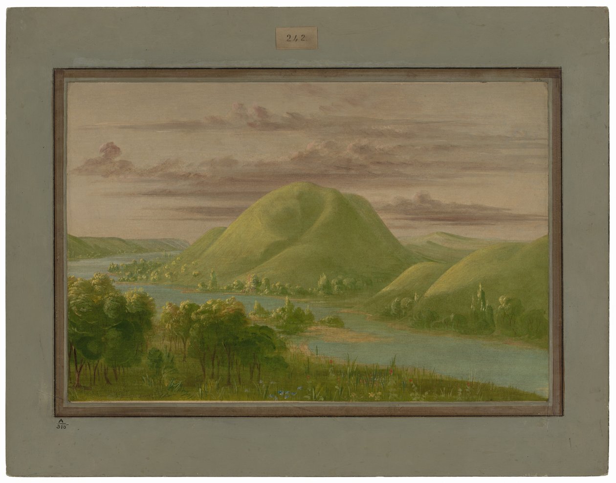 Curiosos acantilados cubiertos de hierba, río San Pedro de George Catlin