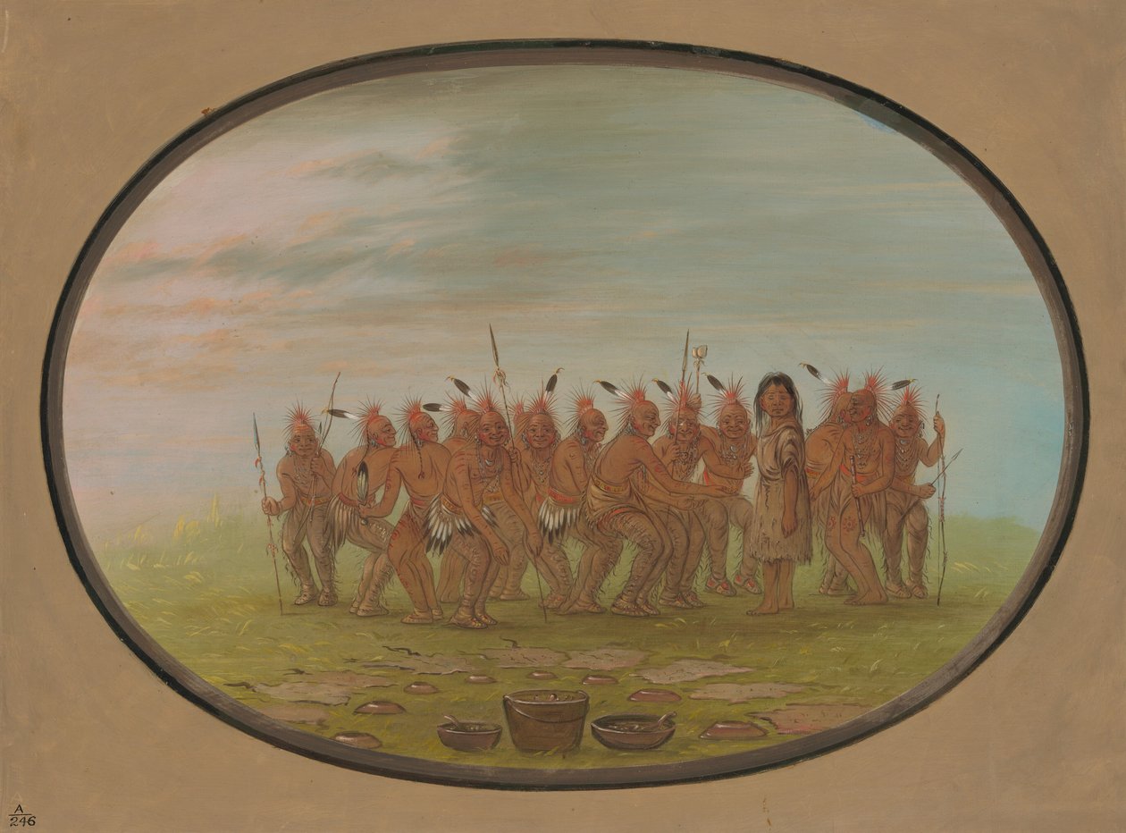 Danza al Berdache - Saukie, 1861-1869 de George Catlin
