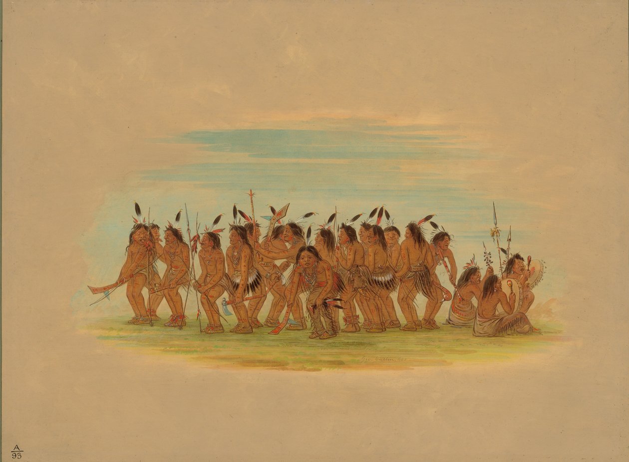 Baile del perro - Sioux, 1861 de George Catlin