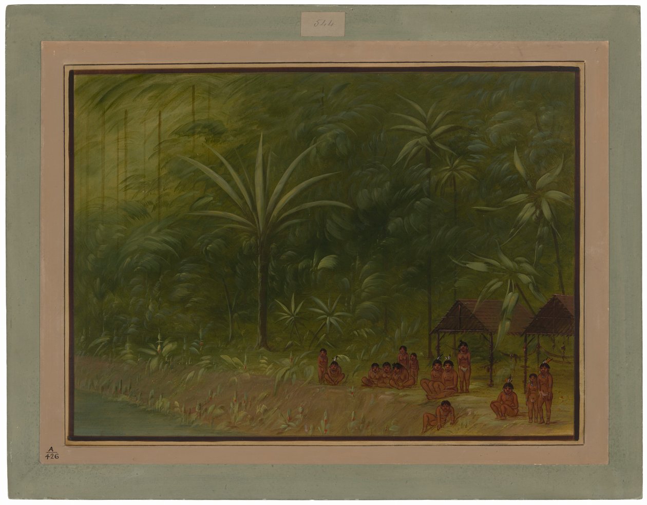 Campamento de Cocomas - Mirando hacia la costa de George Catlin