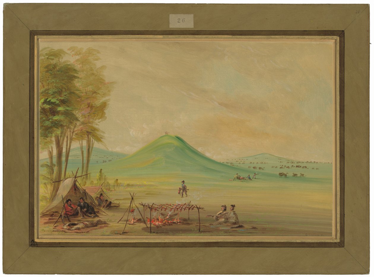 Expedición acampada en una pradera de Texas.  Abril de 1686 de George Catlin