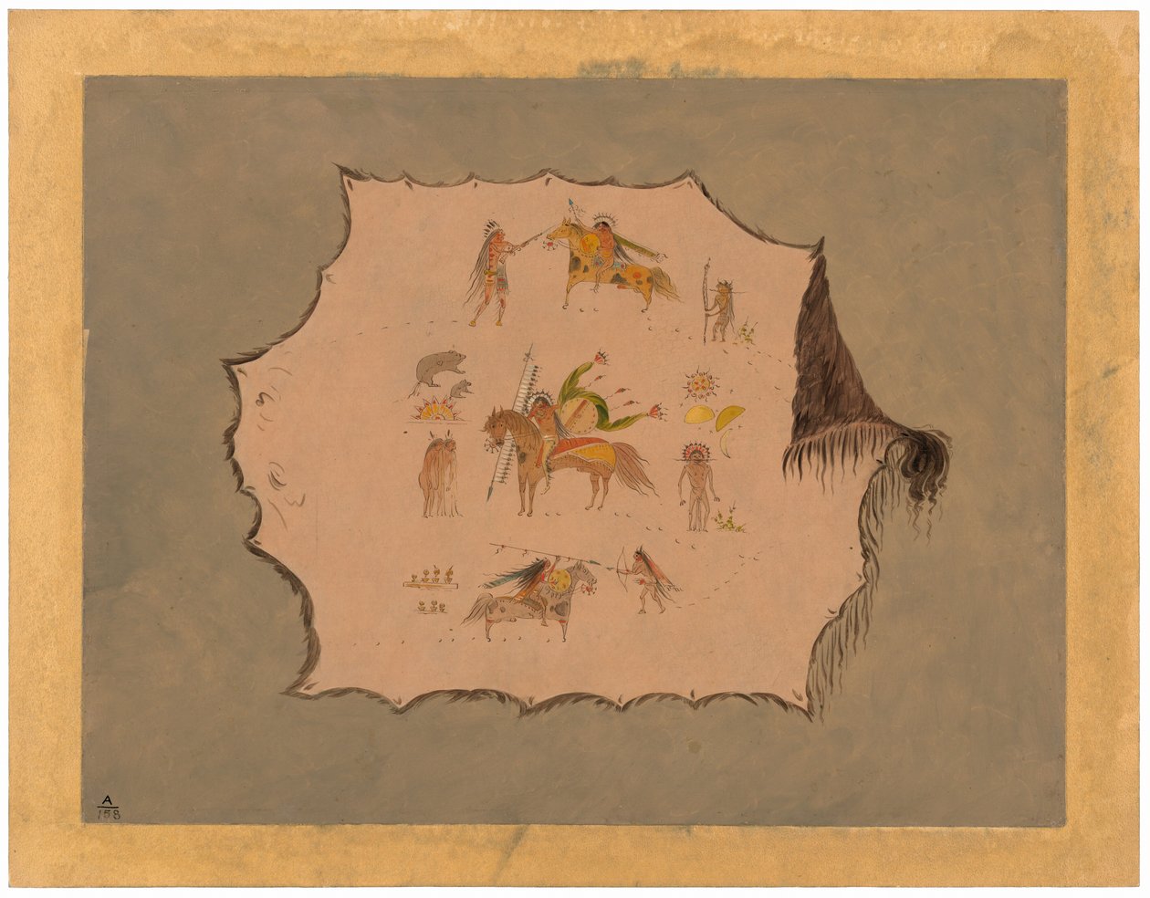 Facsímil de una bata de doctor Pawnee con diseños profesionales fantásticos de George Catlin