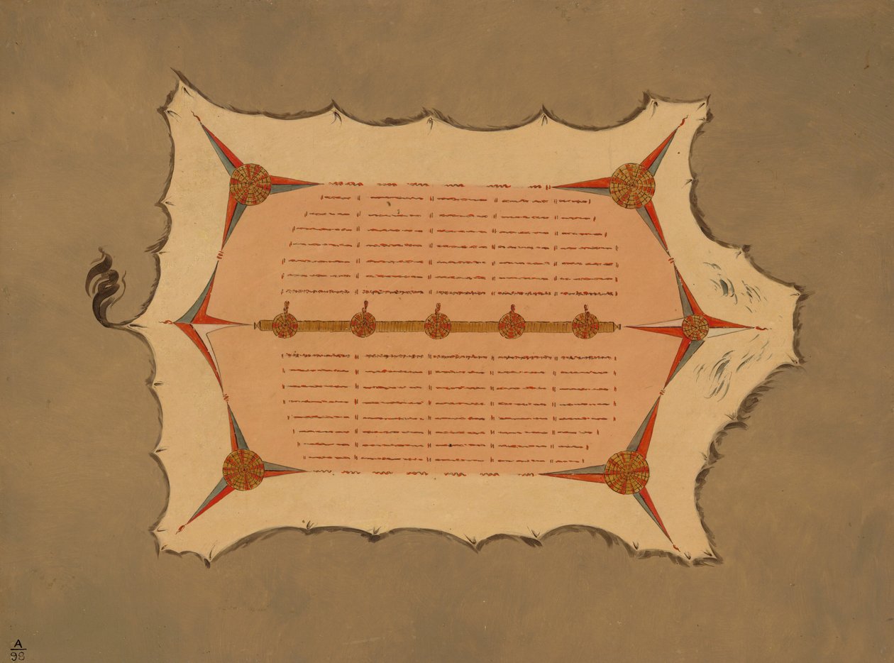 Facsímil de una túnica sioux con púas de puercoespín, 1861-1869 de George Catlin