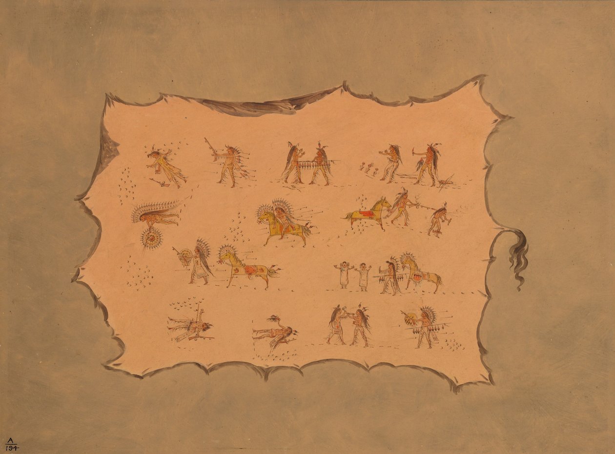 Facsímil de la túnica de Mah-to-toh-pa - Mandan de George Catlin