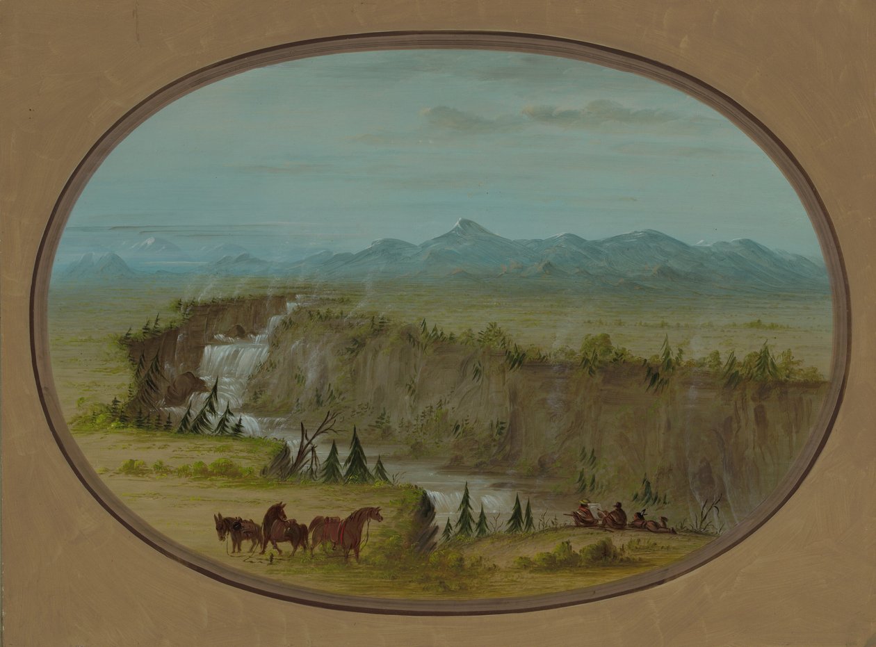 Cataratas del Río Snake, 1855-1869 de George Catlin