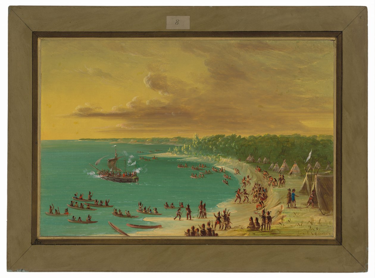 Primer viaje del Griffin en el lago Erie. 7 de agosto de 1679 de George Catlin