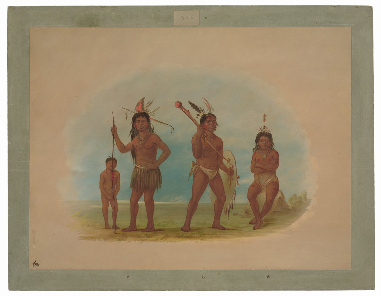 Cuatro Indios Arawak de George Catlin