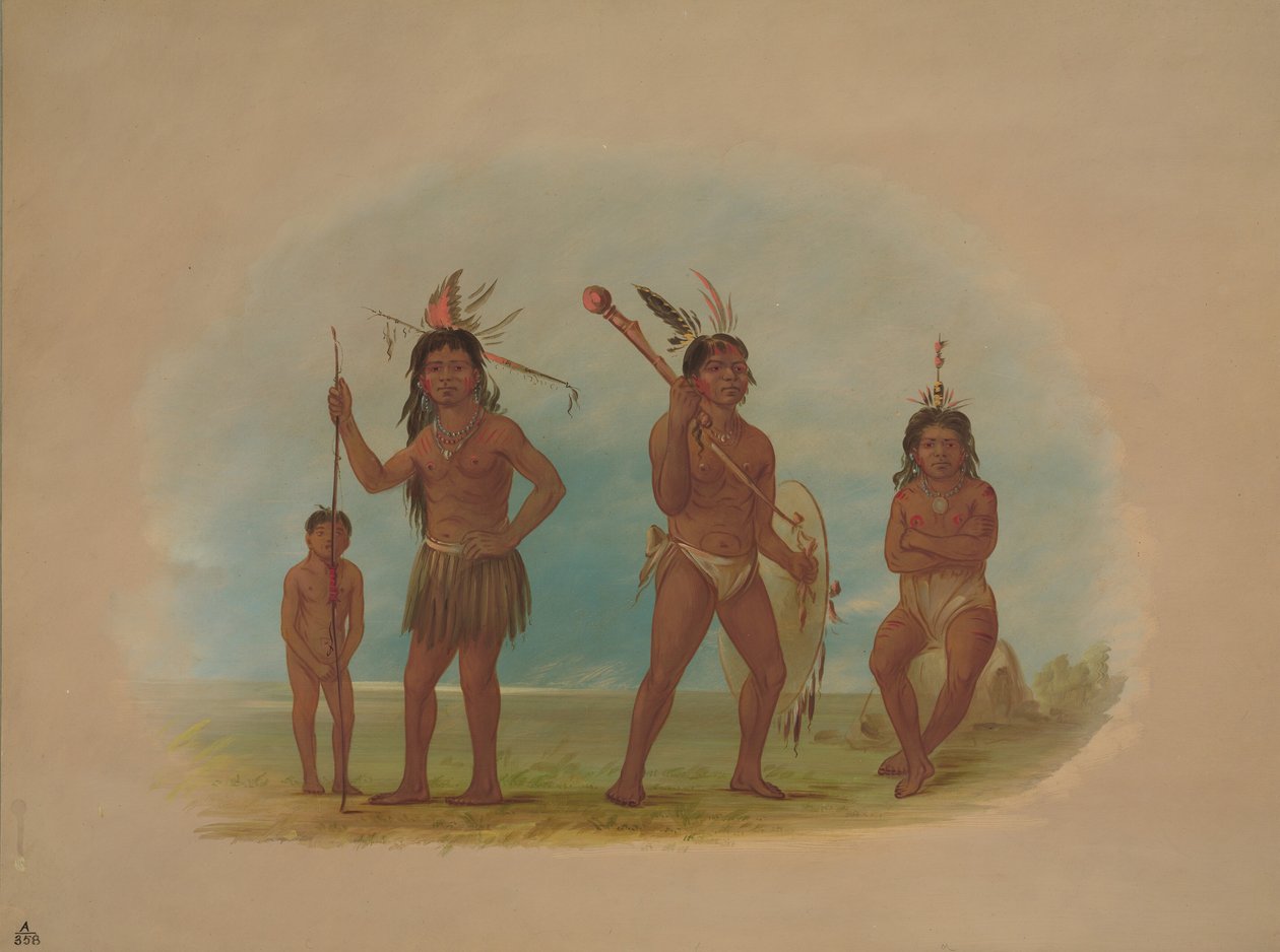 Cuatro indios arawak, 1854-1869 de George Catlin