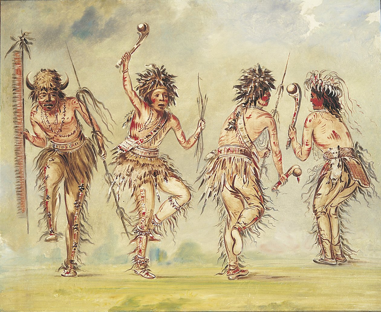 Cuatro bailarinas, 1843-1844 de George Catlin