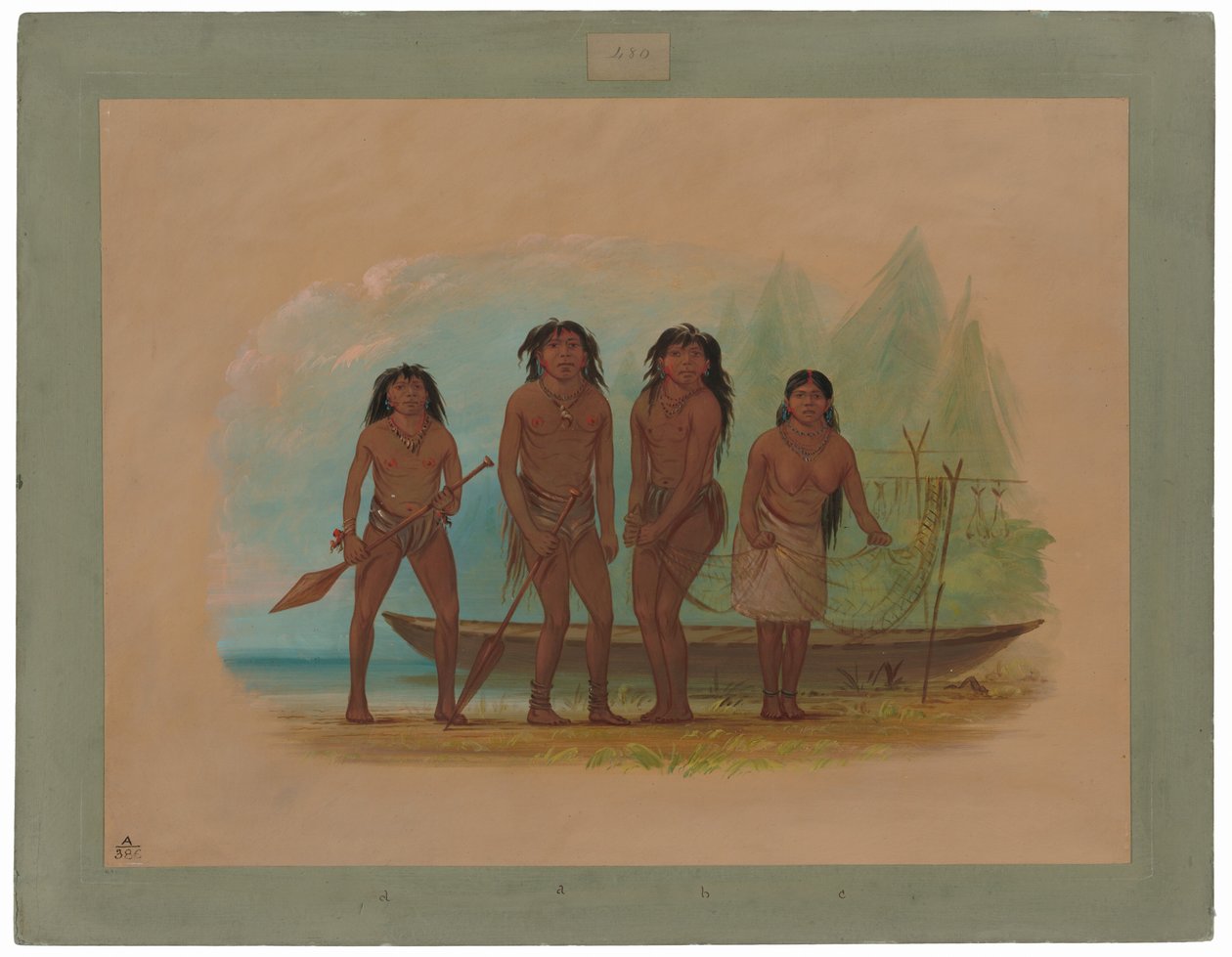 Cuatro indios fueguinos de George Catlin