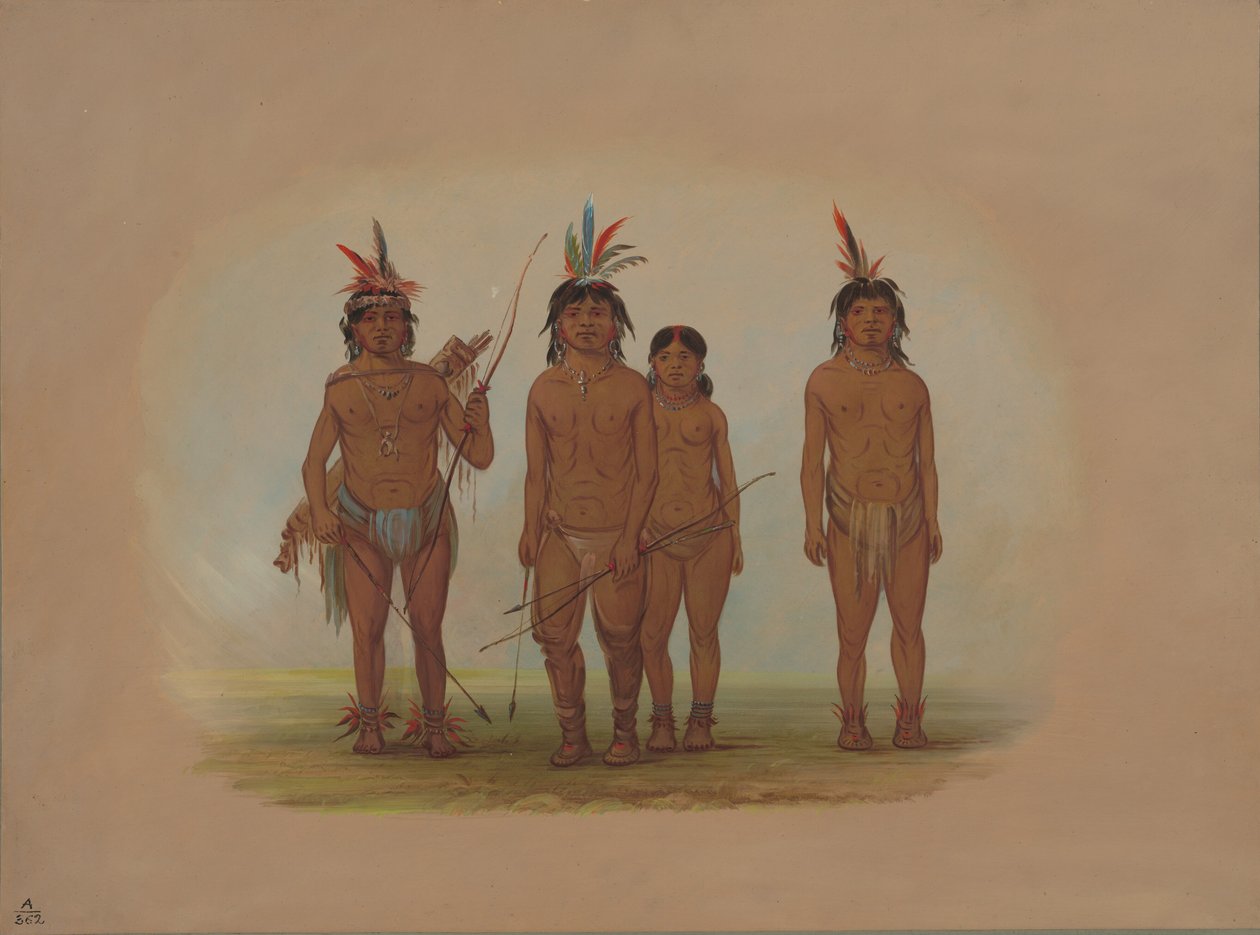 Cuatro Indios Macouchi, 1854-1869 de George Catlin