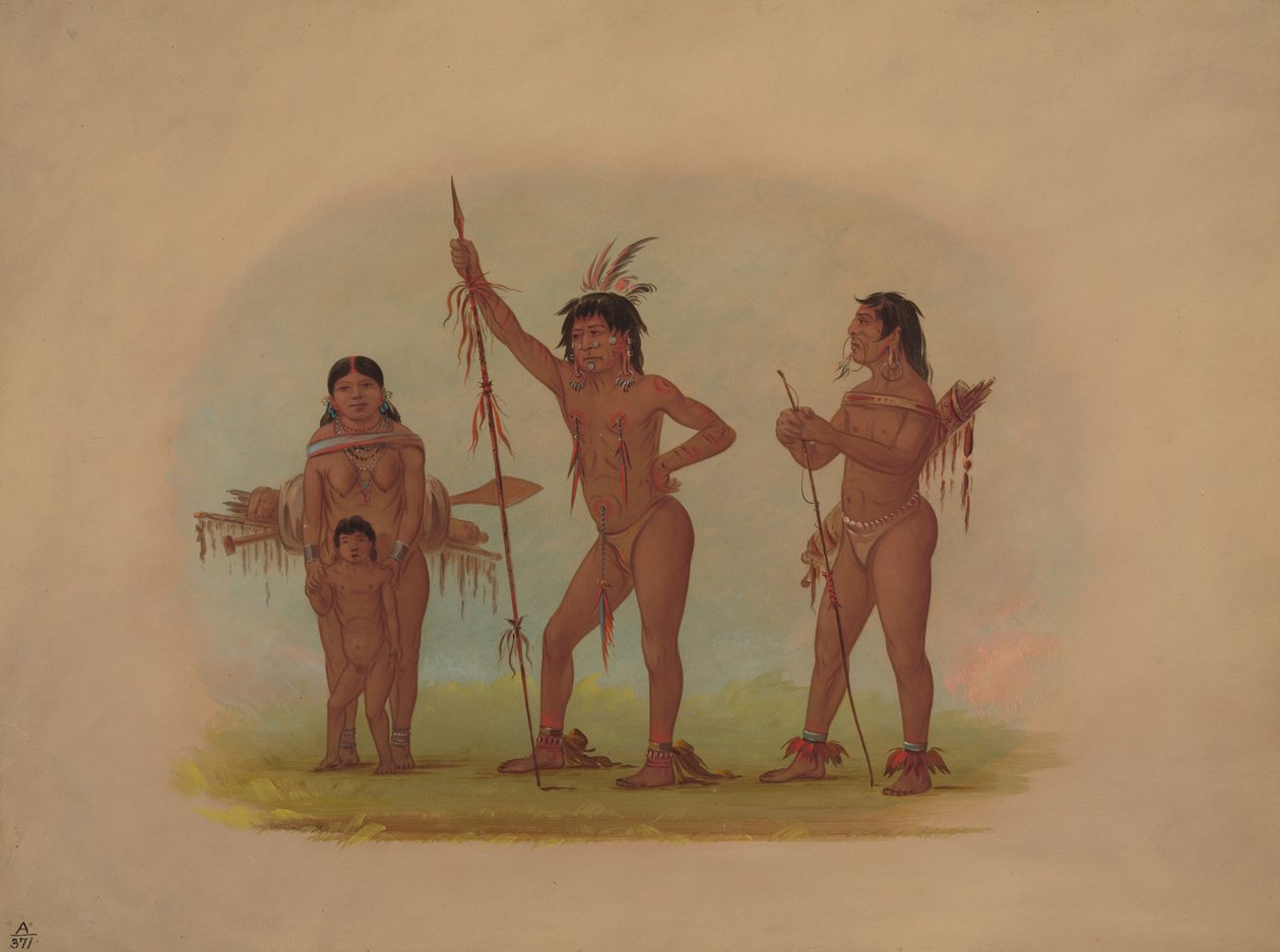 Cuatro indios Mura, 1854-1869 de George Catlin