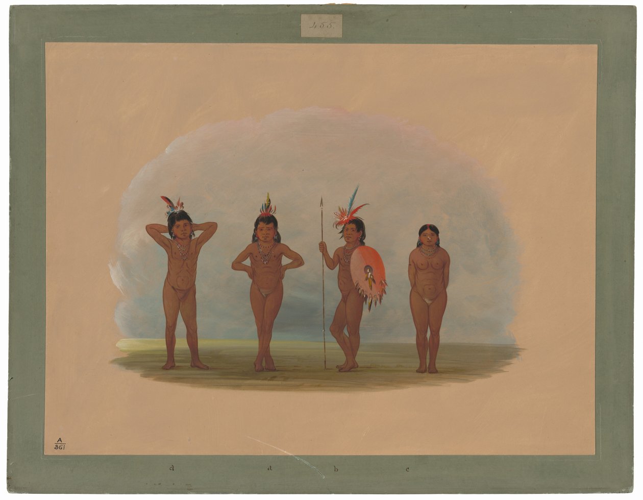 Cuatro niños zurumati de George Catlin
