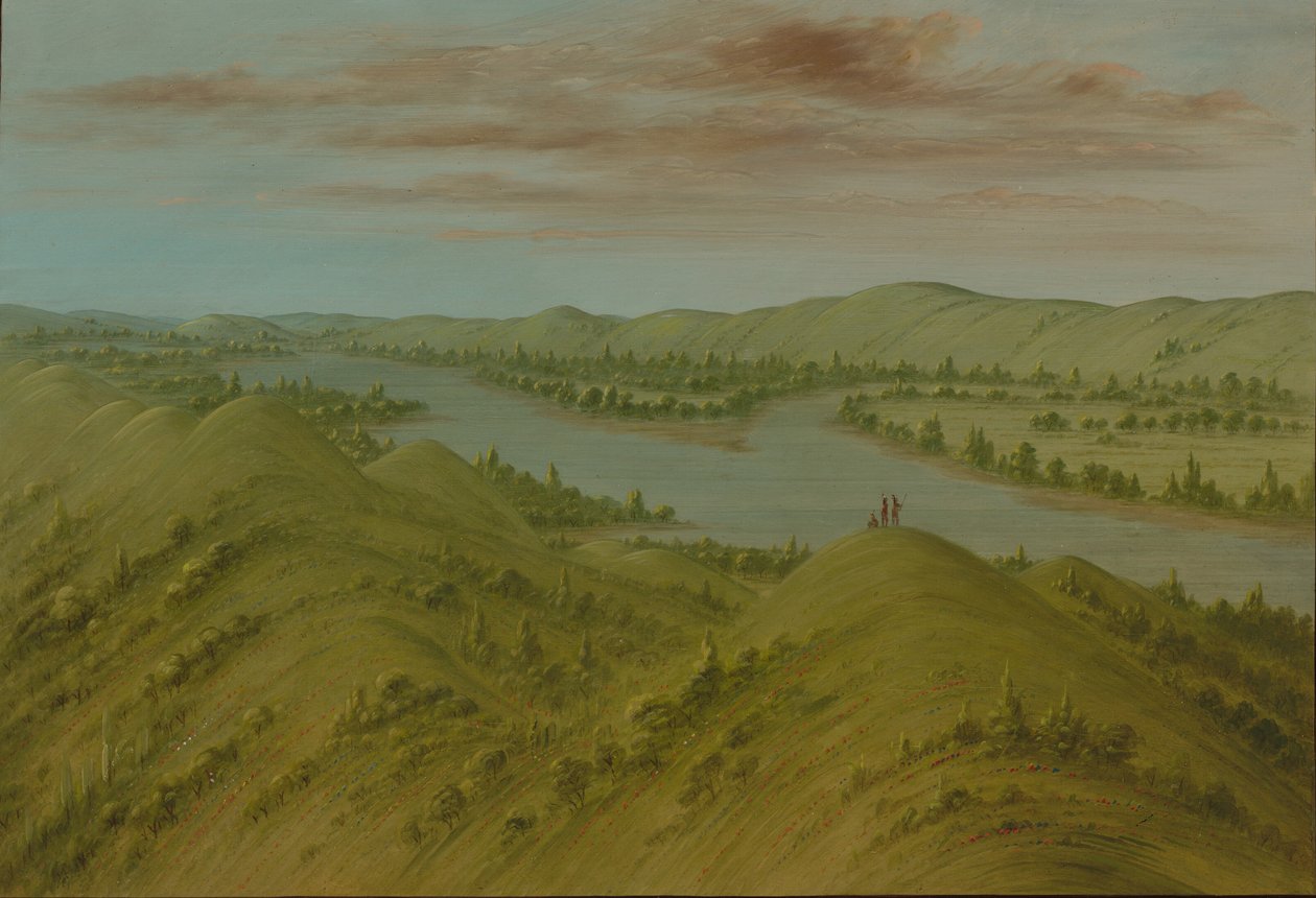 Acantilados Herbosos, Alto Missouri, 1861-1869 de George Catlin