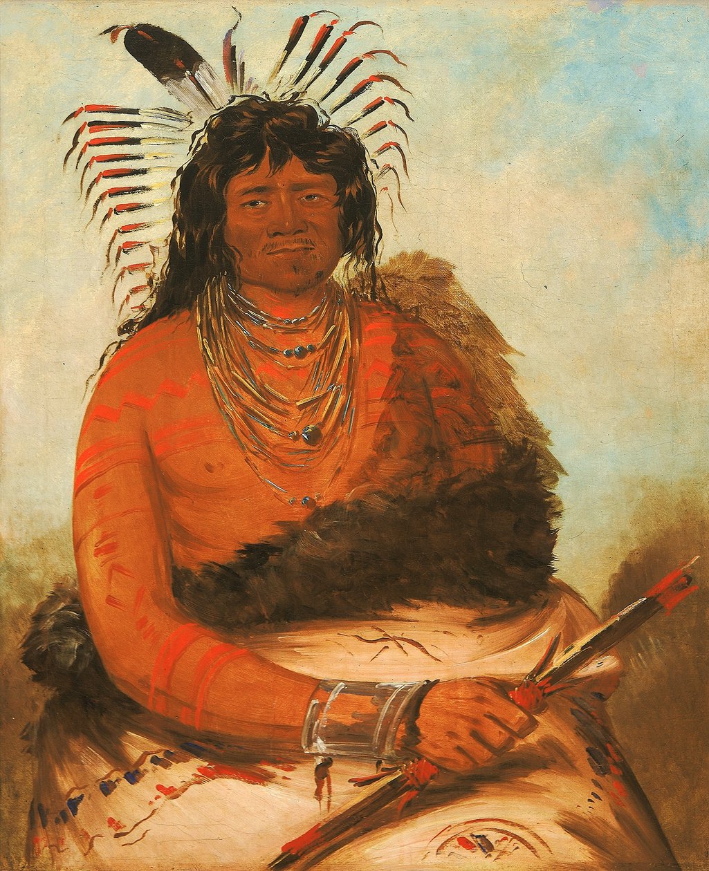 Háh-nee, el castor, un guerrero de George Catlin