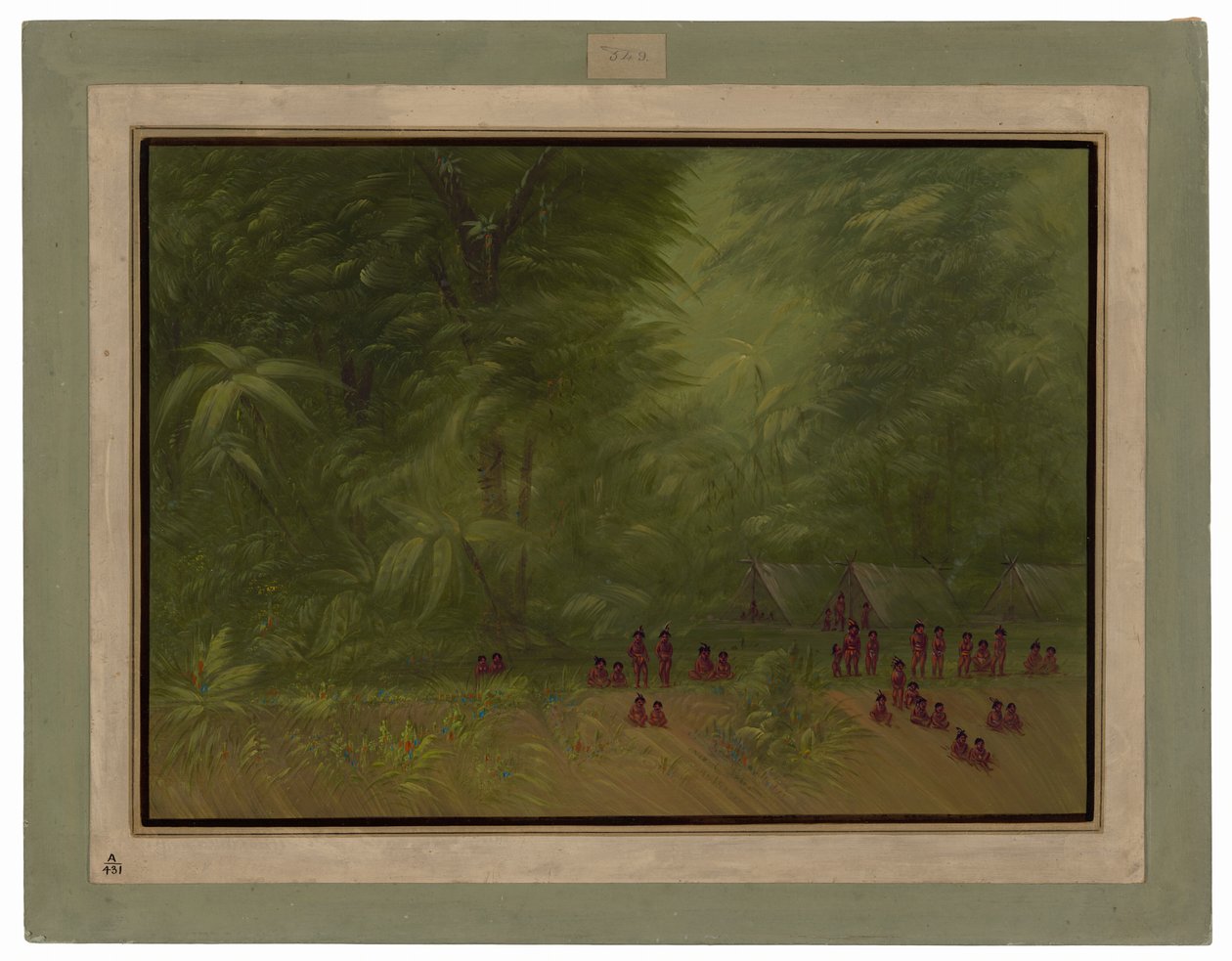 Campamento indio en el bosque de George Catlin