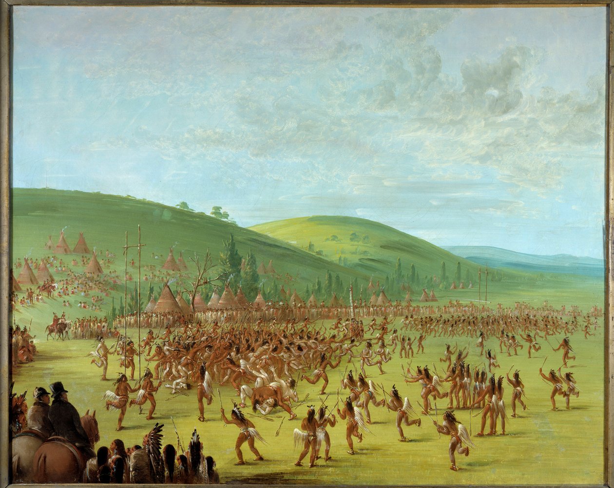 Juego de pelotas entre los indios de George Catlin