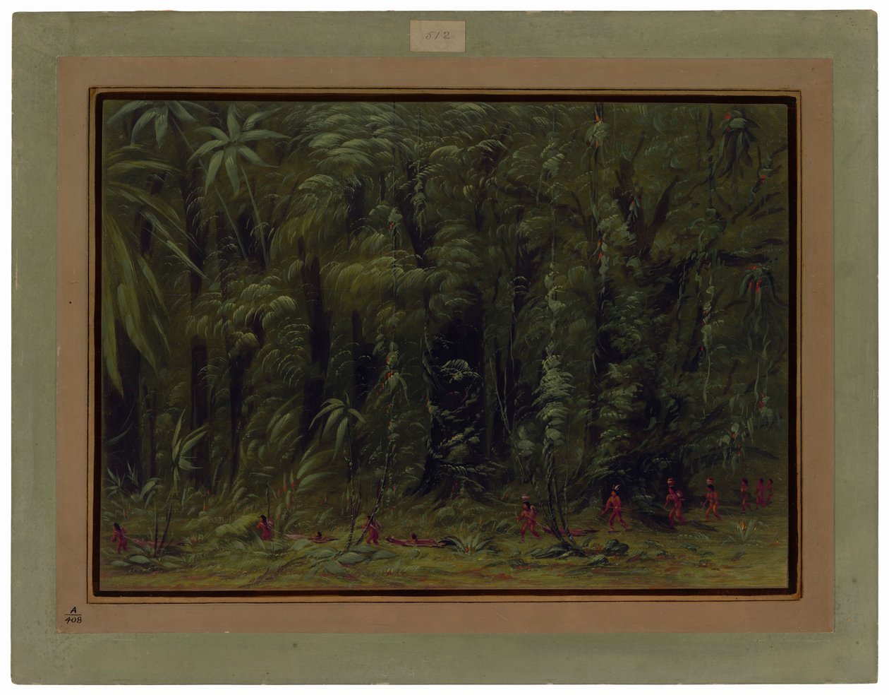 Interior de una selva amazónica - Zurumati de George Catlin