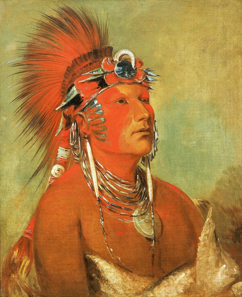 Jee-hé-o-hó-shah, No puede ser derribado, un guerrero de George Catlin