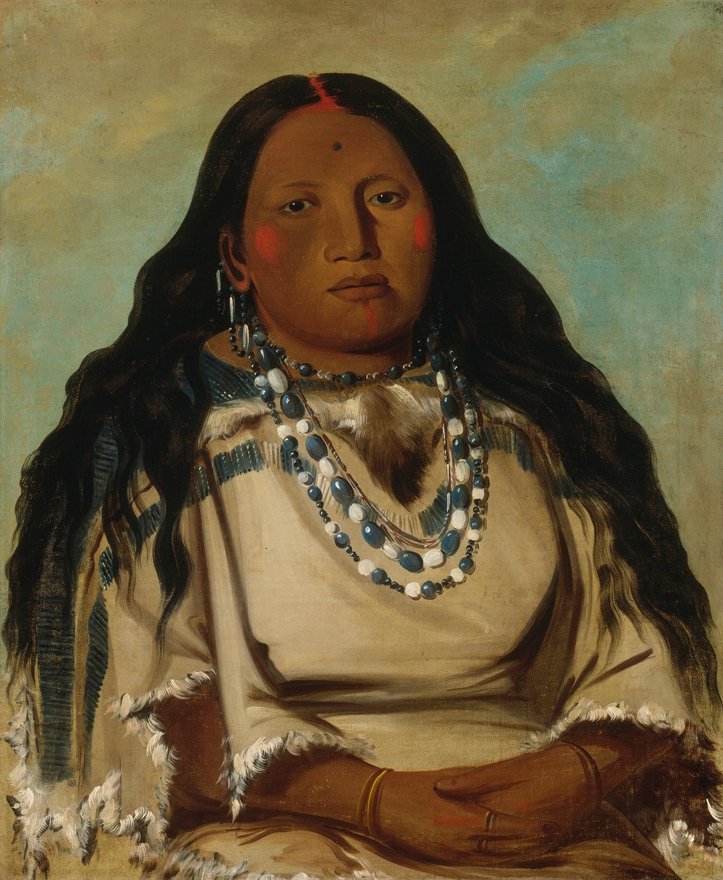 Kah-béck-a, La Gemela, Esposa de Mano Sangrienta de George Catlin