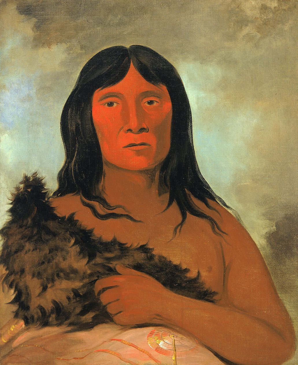 Kay-ée-qua-da-kúm-ee-gísh-kum, El Que Tantea el Suelo con el Pie de George Catlin
