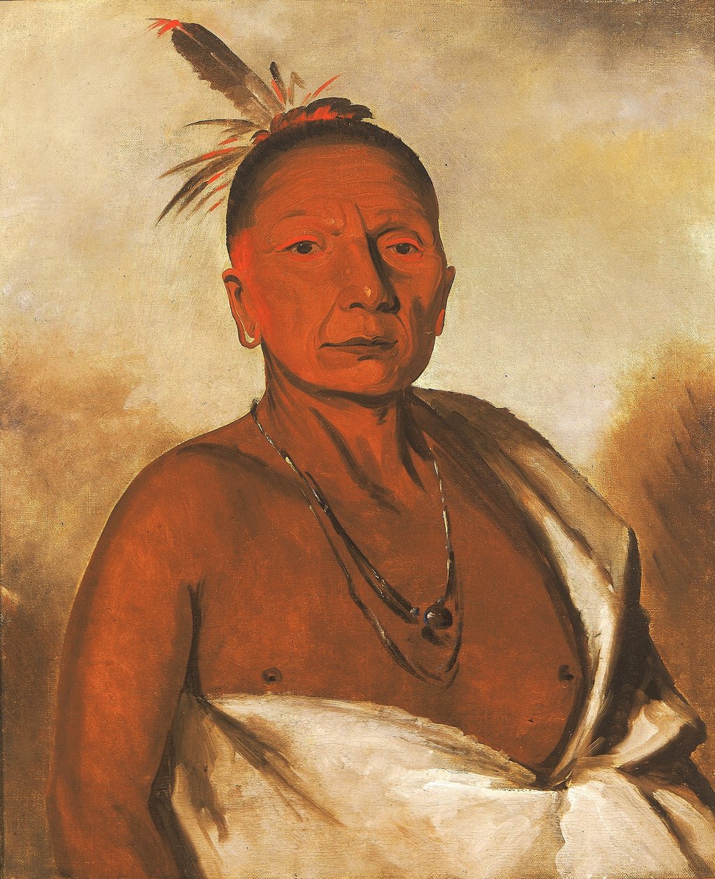Kid-á-day, un valiente distinguido de George Catlin