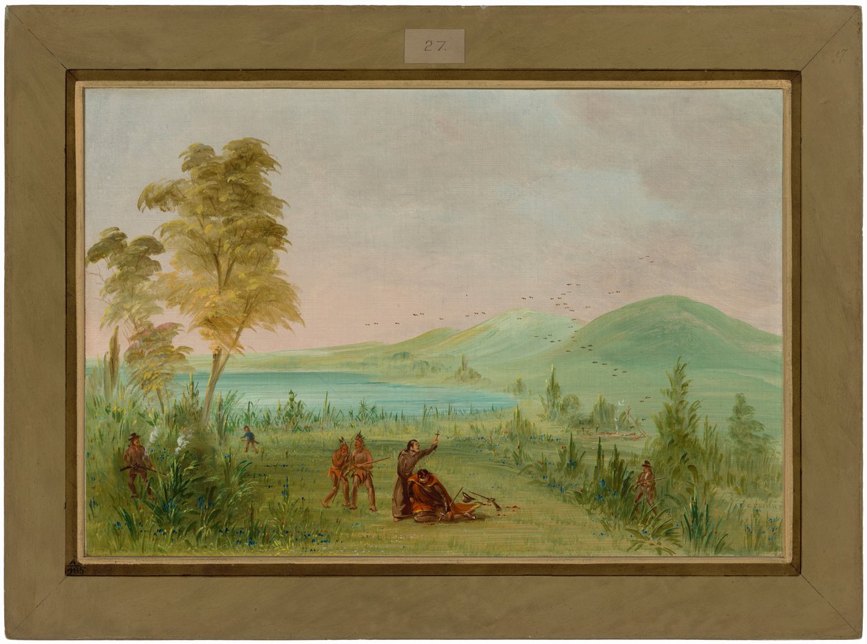 La Salle asesinado por Duhaut. 19 de mayo de 1686 de George Catlin