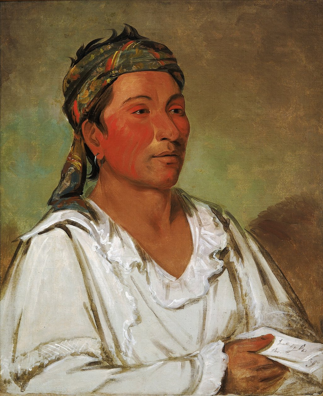 Lay-lóo-ah-pee-ái-shee-kaw, Hierba, Arbusto y Flor, Semicivilizado de George Catlin