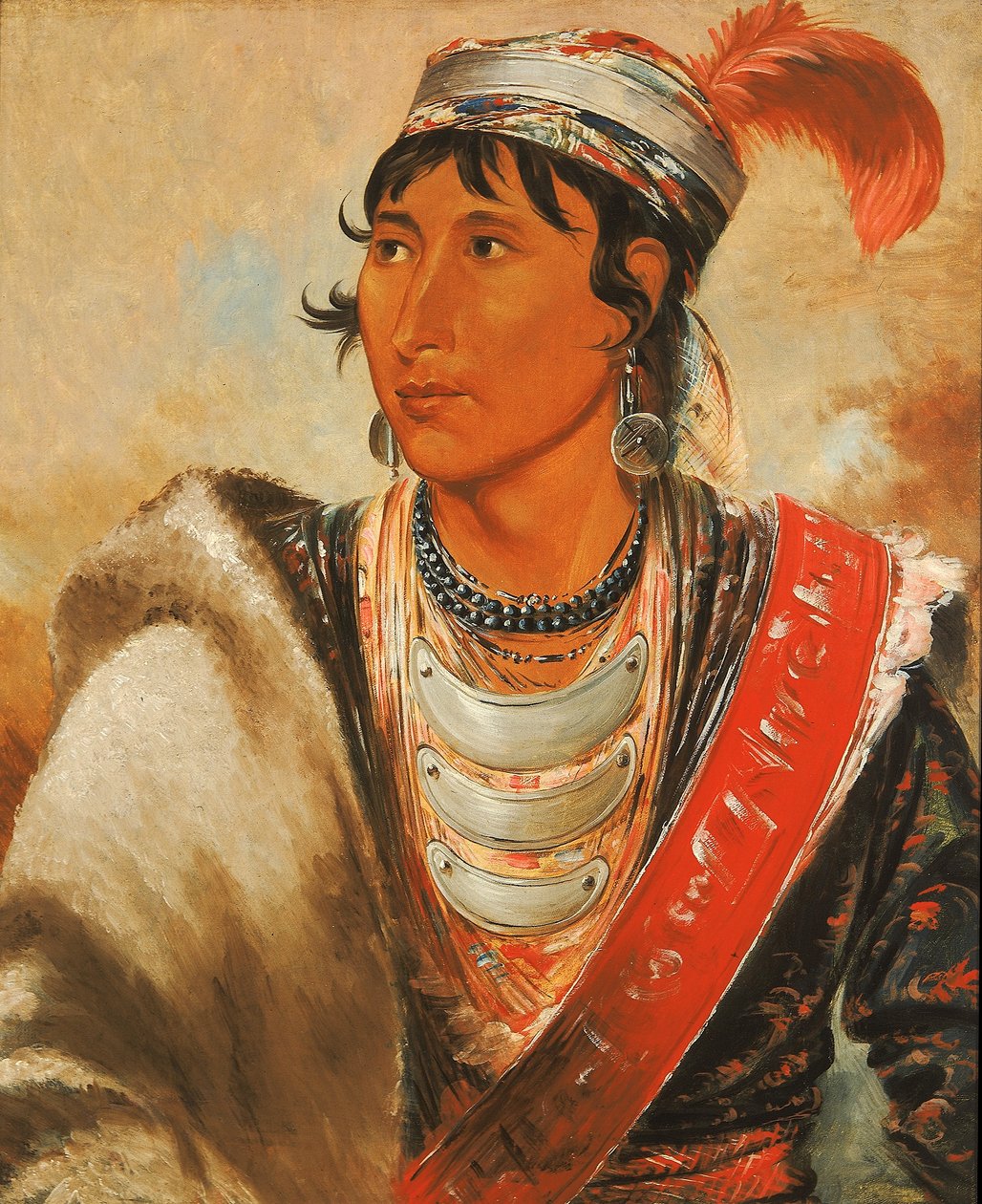Láh-shee, The Licker, llamado "Creek Billy" de George Catlin