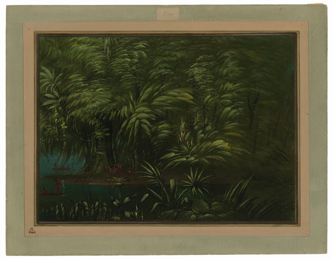 Bosque Exuberante en la Orilla del Amazonas de George Catlin