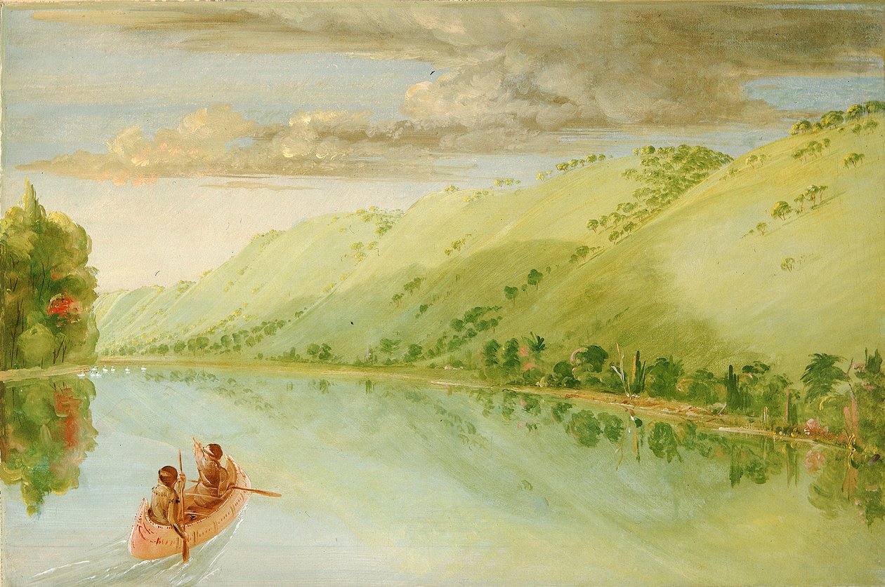 Pradera de Madame Ferrebault, sobre Prairie du Chien de George Catlin