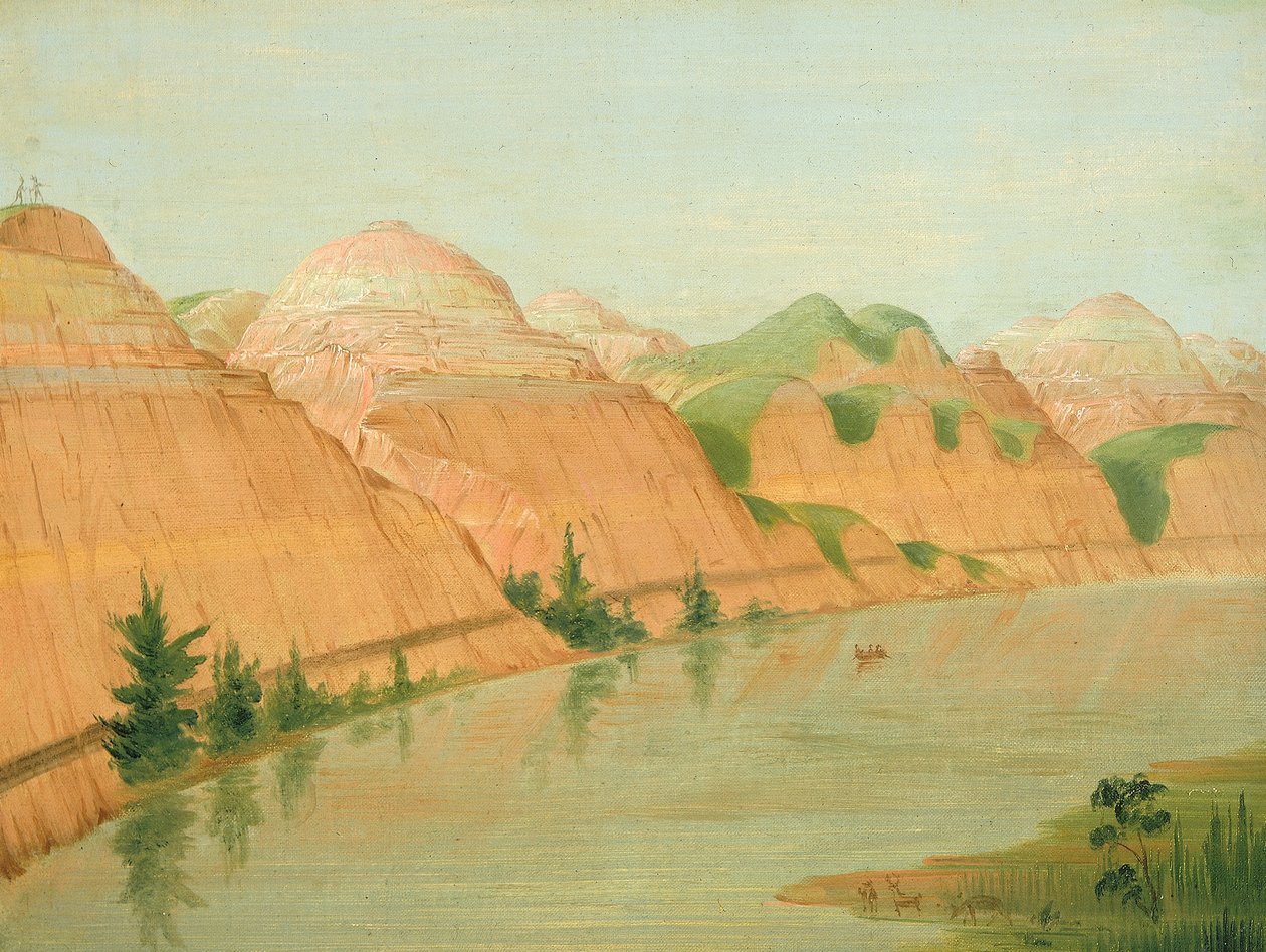 Magníficos Clay Bluffs, a 1.800 millas sobre St. de George Catlin