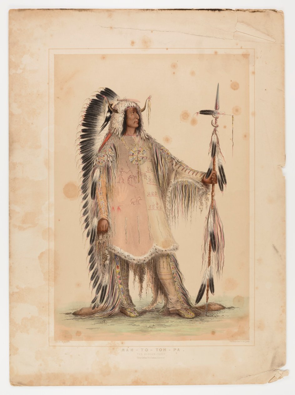 Mah-to-toh-pa, el Jefe Mandan de George Catlin