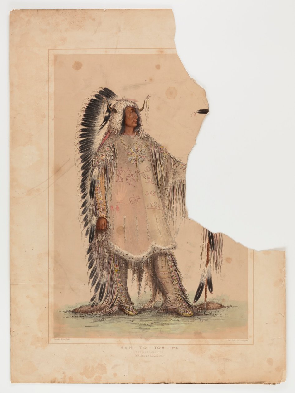 Mah-to-toh-pa, el Jefe Mandan de George Catlin